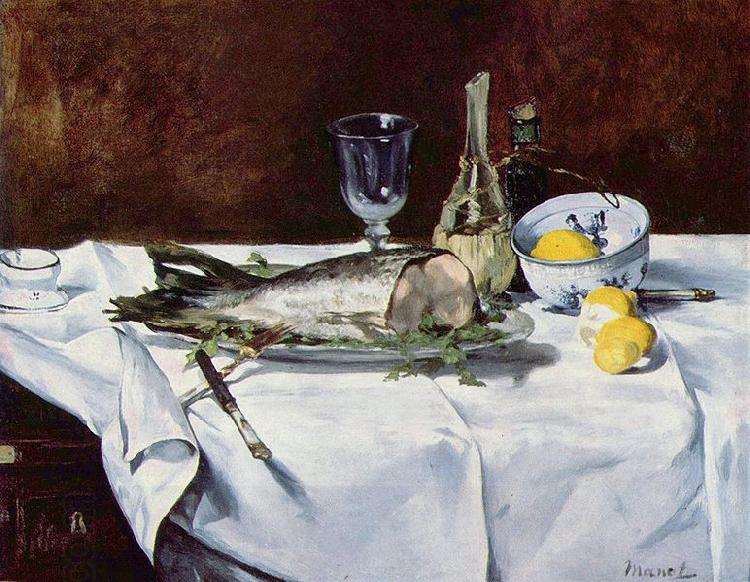 Edouard Manet Stilleben mit Lachs